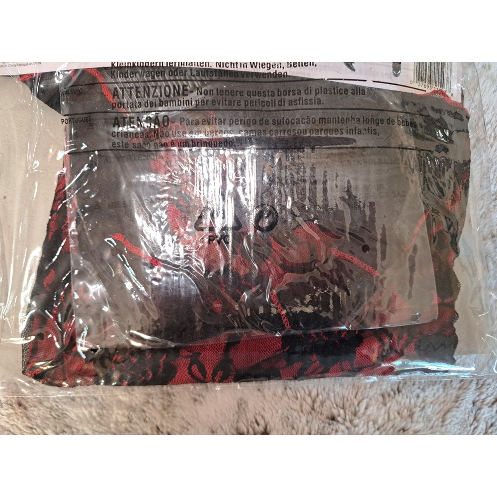 French Kiss Lady of Spain Costume Black Red Lace Dress Gloves Mantilla L 12-14 - Picture 7 of 10